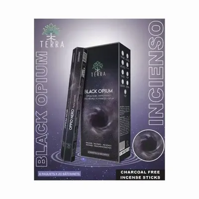 Senteurs - Encens Terra Black Opium hexa sans charbon 30grs - ARABESK