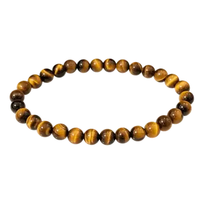 Bracelets - Tiger Eye Bracelet AAA 6mm beads - ARABESK