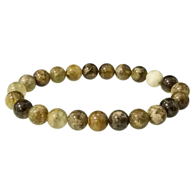 Bracelets - Bracelet Grenat Vert grossulaire A perles 8mm - ARABESK