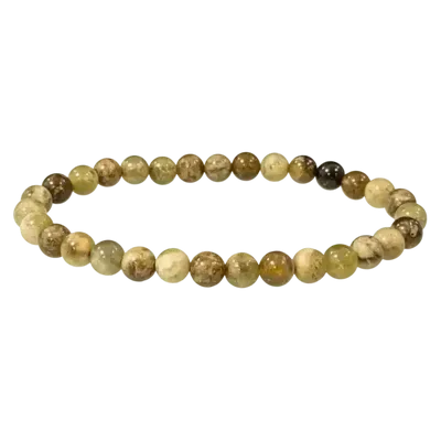 Bracelets - Grossular Green Garnet Bracelet A Beads 6mm - ARABESK