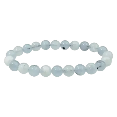 Bracelets - Aquamarine Bracelet A beads 8-9mm - ARABESK