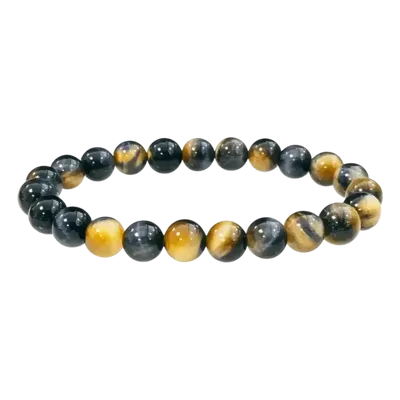 Bracelets - Oeil de Tigre Doré A perles 8mm - ARABESK