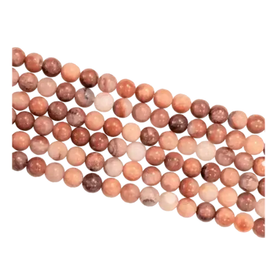 Bijoux - Aventurine Abricot Rose A perles 6mm sur fil 40cm - ARABESK