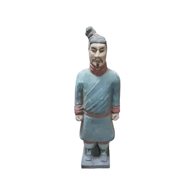 Sculptures, statuettes and miniatures - Antique Terracotta Warrior Colorful Statue 25cm - ARABESK