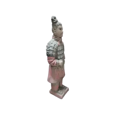 Sculptures, statuettes et miniatures - Statue Colorée Antique Terracotta Guerrier 22cm - ARABESK