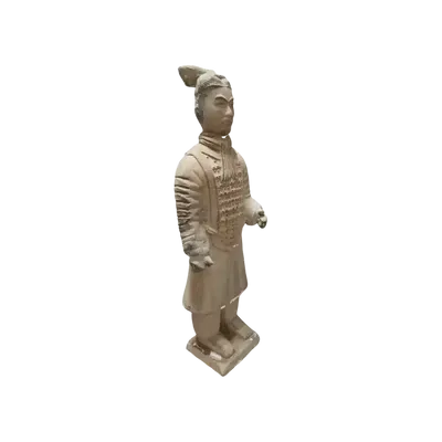 Sculptures, statuettes and miniatures - Antique Colorful Statue Warriors with Terracotta Armor 26cm - ARABESK