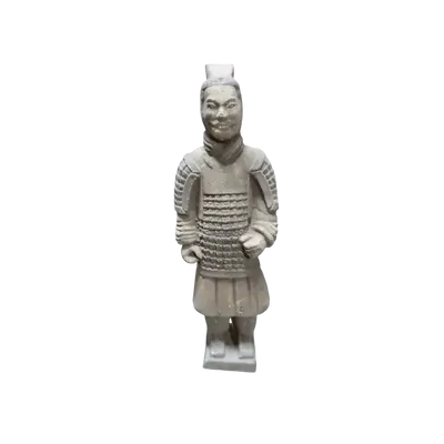 Sculptures, statuettes et miniatures - Statue Colorée Antique Guerriers avec Armure en Terracotta 23cm - ARABESK