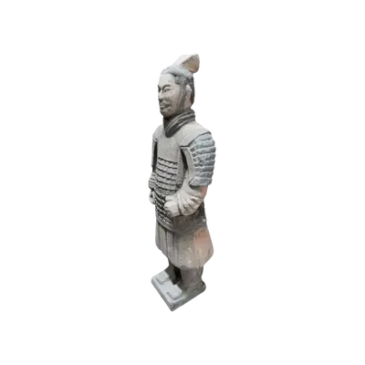 Sculptures, statuettes and miniatures - Antique Colorful Statue Warriors with Terracotta Armor 23cm - ARABESK