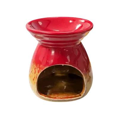 Senteurs - Brûleur Huile en Céramique Dégradé Rouge 8.5cm - ARABESK