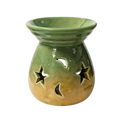 Senteurs - Brûleur Huile en Céramique Dégradé Vert 8.5cm - ARABESK