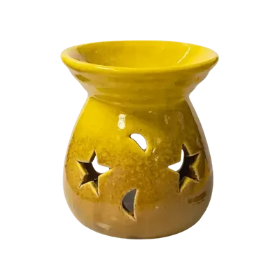 Senteurs - Brûleur Huile en Céramique Dégradé Jaune 8.5cm - ARABESK