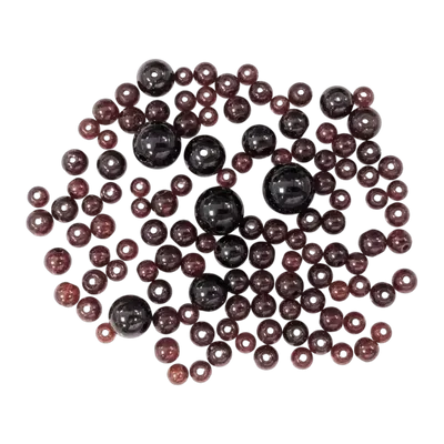 Jewelry - Pack of AA Red Garnet Round Beads 3mm to 9mm - ARABESK