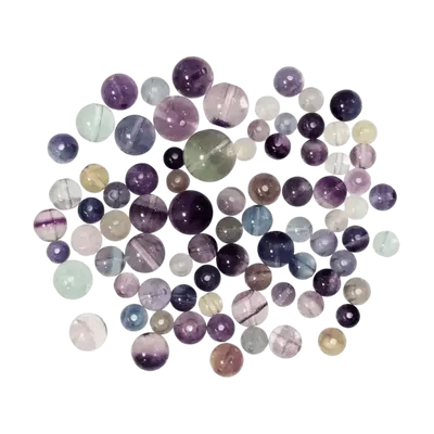 Jewelry - Pack of AAA Multicolor Fluorite Round Beads 4.5mm to 11mm - ARABESK