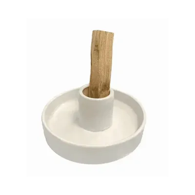 Senteurs - Porte Encens Céramique Blanc pour Palo Santo 10.50cm - ARABESK