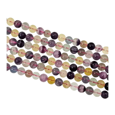 Bijoux - Fluorite AA perles 7mm sur fil 40cm - ARABESK
