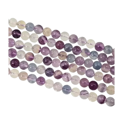 Bijoux - Fluorite AA perles 8mm sur fil 40cm - ARABESK