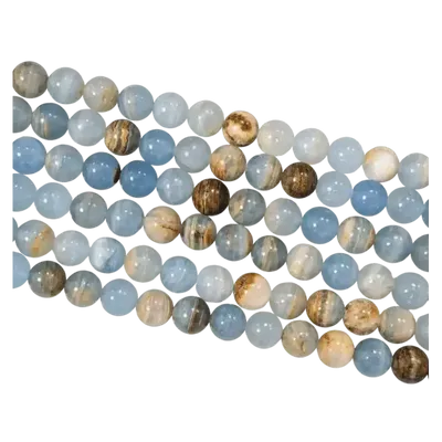 Bijoux - Calcite Bleue Mix AA 10mm sur fil 40cm - ARABESK