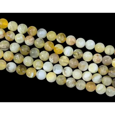 Jewelry - Yellow Opal A beads 10mm on 40cm wire - ARABESK