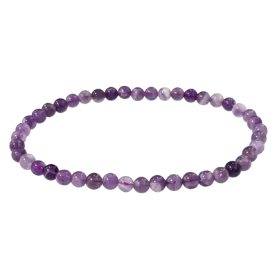 Bracelets - Bracelet Améthyste Rubanée A perles 4mm - ARABESK