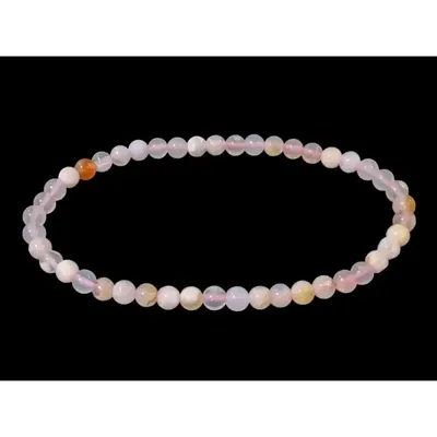 Bracelets - Cherry Blossom Agate Bracelet A 4mm beads - ARABESK