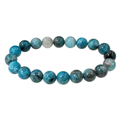 Bracelets - Bracelet Apatite Bleue perles 10mm - ARABESK