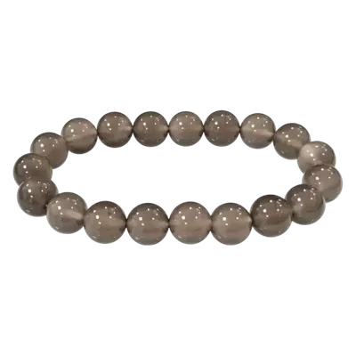 Bracelets - Bracelet Agate Grise A perles 10mm - ARABESK