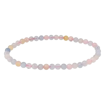 Bracelets - Bracelet Béryls Aigue marine & Morganite A perles 4-5mm - ARABESK