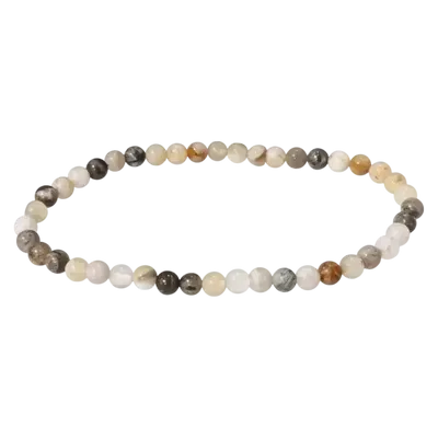 Bracelets - Bracelet Agate Feather beads 4mm - ARABESK