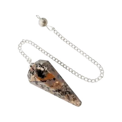 Jewelry - Conical Dendrite Agate Pendulum 6 Sides - ARABESK