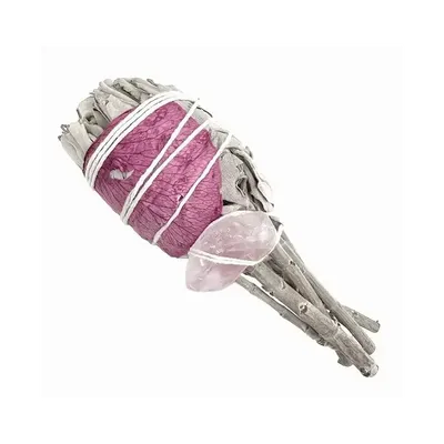 Scents - White Sage Petal Torch with Rose Quartz 25-30g 11cm - ARABESK