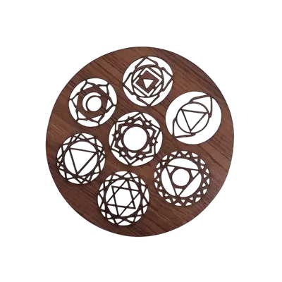 Wireless lamps - 7 Chakras wooden magnetic panel - ARABESK