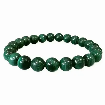 Bracelets - Bracelet Malachite AA Foncée perles 8-9mm - ARABESK