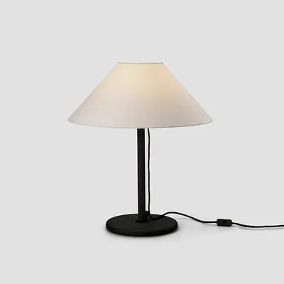 Lampes de table - CLASICA lampe à poser en bois de pin mélis finition naturelle ou noire - LUXCAMBRA