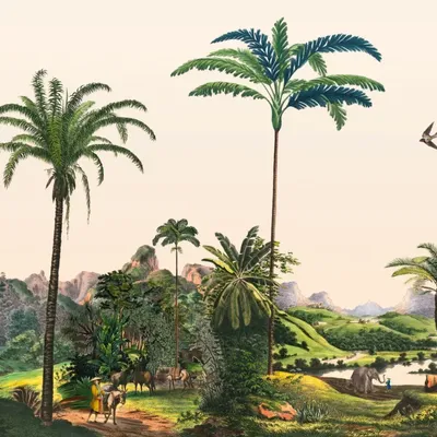 Poster - Illustration On the banks of the Mekong - PARADISIO IMAGINARIUM