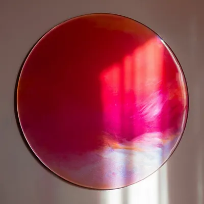 Objets de décoration - Décoration murale Amour par Courtney Kinnare, miroir multicolore rose - TULESTE FACTORY