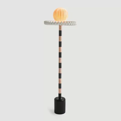 Lampadaires - Lampe 'Sare' en verre et marbre rose/noir par Merve Kahraman - TULESTE FACTORY