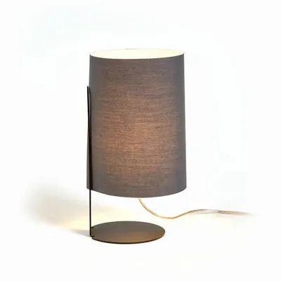 Table lamps - CLIPAM table lamp in black with cotton lampshades - LUXCAMBRA