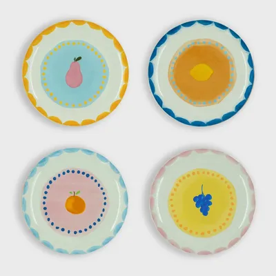 Assiettes au quotidien - Assiette fruit fiesta / set of 4 - AND NOOK