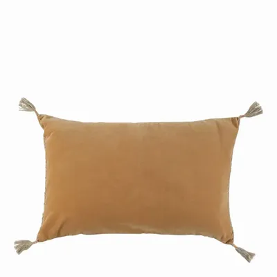 Coussins textile - Housse de coussin MATTEO velours de coton abricot 40x60 - BLANC D'IVOIRE