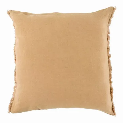 Coussins textile - Housse de coussin CHLOE lin lavé abricot 50x50 - BLANC D'IVOIRE