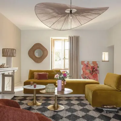 Poufs - Pouf LOU velours safran pour canapé LOU 130x92x41 - BLANC D'IVOIRE