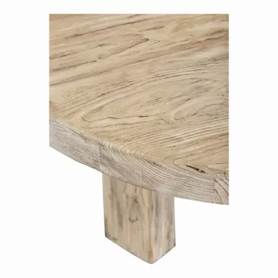Coffee tables - BAO coffee table recycled natural elm dia 105x40 - BLANC D'IVOIRE