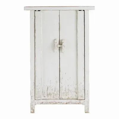 Armoires - Buffet BAO orme blanc recyclé 80x35x145 - BLANC D'IVOIRE