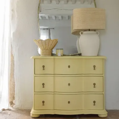 Chests of drawers - CARLOTTA PM chest of drawers pastel yellow 105x44x82 - BLANC D'IVOIRE