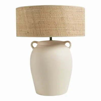 Table lamps - 
AMPHORE white ceramic lamp base dia 29x44.5 - BLANC D'IVOIRE