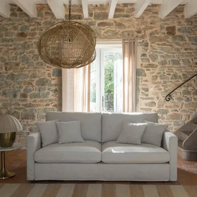 Suspensions - Suspension NAKISHA rotin naturel dia 65x48 - BLANC D'IVOIRE