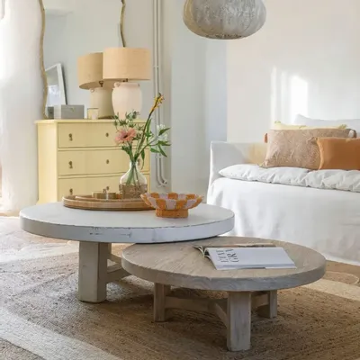 Objets de décoration - Coupe décorative HOKA corde de papier orange et rose dia 30x10 - BLANC D'IVOIRE