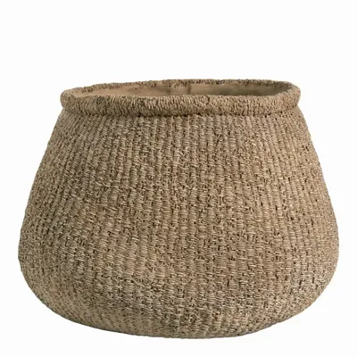 Corbeilles - Vase décoratif ERO ciment beige 40,7x40x30 - BLANC D'IVOIRE