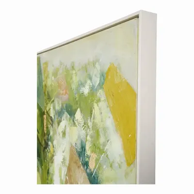 Paintings - NATURE painting green and yellow oil painting 90x120 - BLANC D'IVOIRE