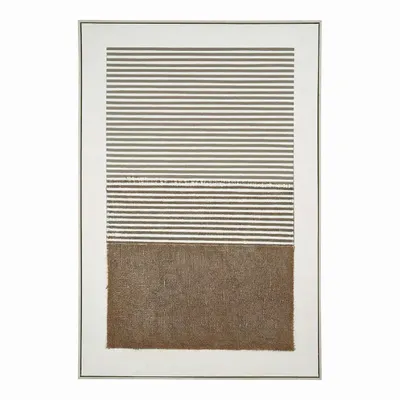 Paintings - RIVIERA painting collage and white and beige oil painting 80x120 - BLANC D'IVOIRE